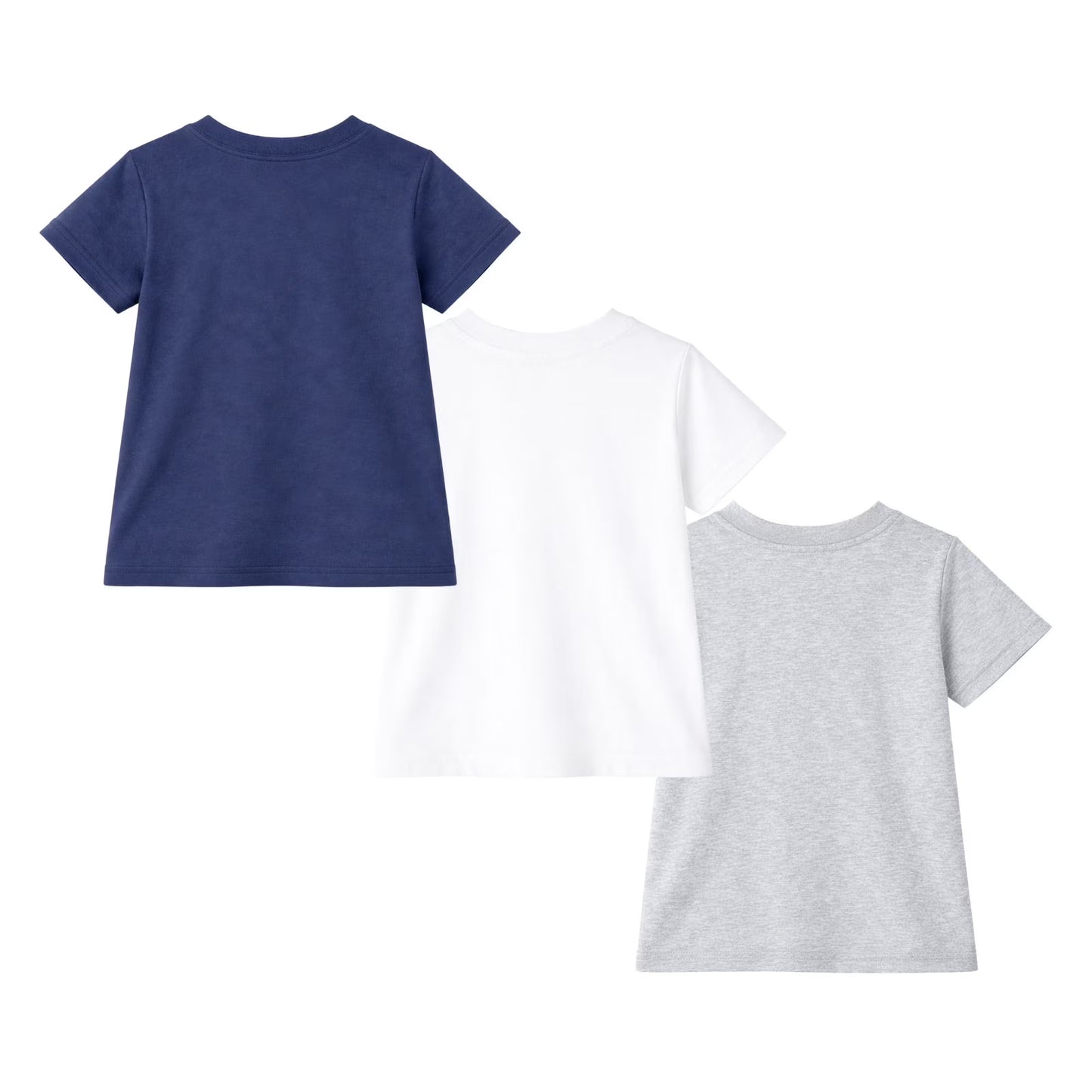 HILEELANG 2-7T Toddler/Little Boys Grey/Navy/Cream Whale & Turtle 100% Cotton T-Shirt 3-Pack