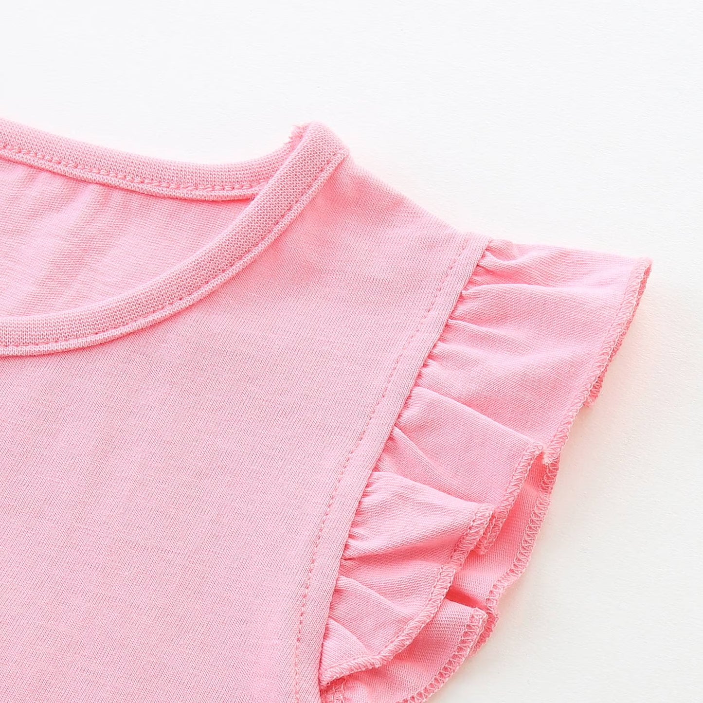 HILEELANG Toddler Girl Summer Short Clothes Sets Outfits Cotton Pink Lion Tee Shirts Shorts Playwear