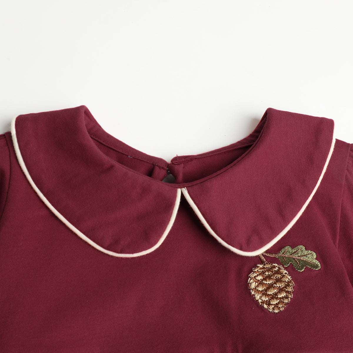 HILEELANG  Girls Peter Pan Collar Pinecone Dress 2-7Y