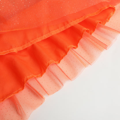 HILEELANG Toddler Girls Pumpkin Deer Layered Dress, Long Sleeve 2-7Y
