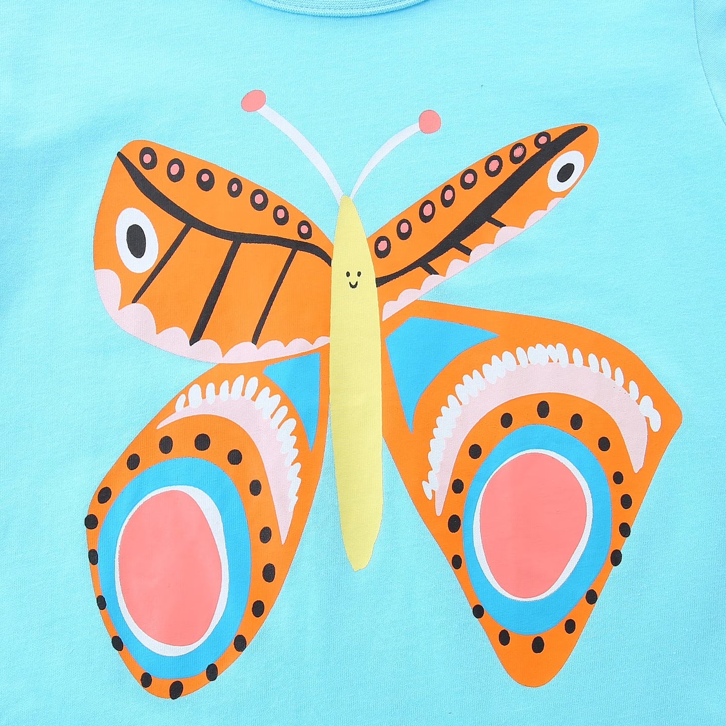 HILEELANG 2-7T Toddler Little Girls 3-Pack T-Shirts Butterfly Hummingbird Dinosaur Graphic 100% Cotton Short Sleeve Summer Tees Pink Blue