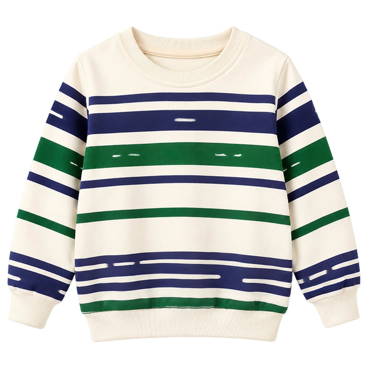 HILEELANG Little Boys Striped Crew 2 Piece Outfit Set, Sizes