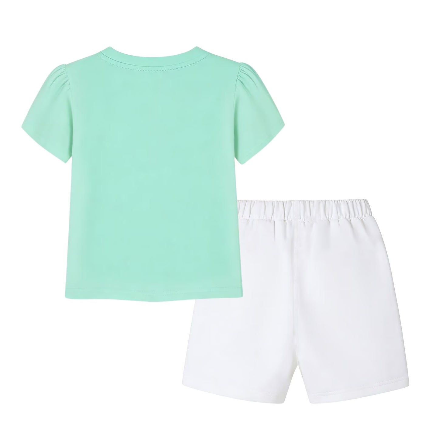 HILEELANG Toddler Girls 100% Cotton Stay Sweet Cherry Short Set