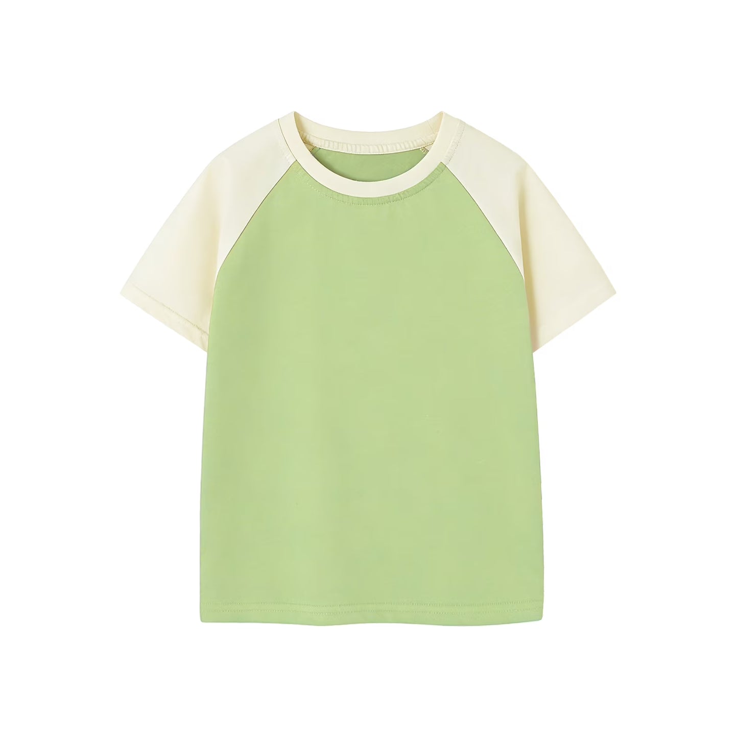 HILEELANG Little/Big Girls 4-13Y Cream/Green/Pink Stripe 100% Cotton T-Shirt 3-Pack