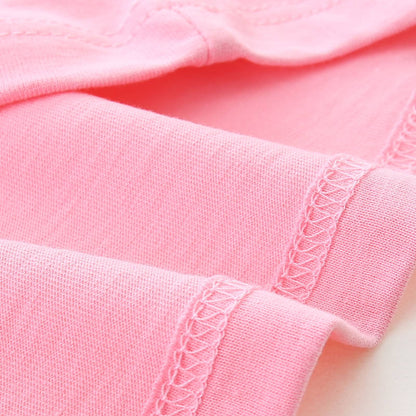 HILEELANG Toddler Girl Summer Short Clothes Sets Outfits Cotton Pink Elephant Tee Shirts Shorts Playwear 2T