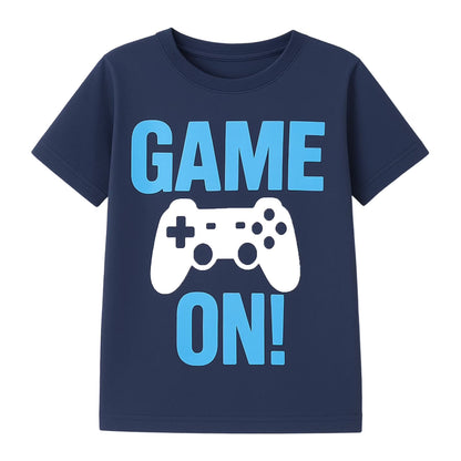 HILEELANG 4-13 Little/Big Boys Red/Navy/Gray Sports Action Graphic 100% Cotton 3-Pack Short Sleeve T-Shirt
