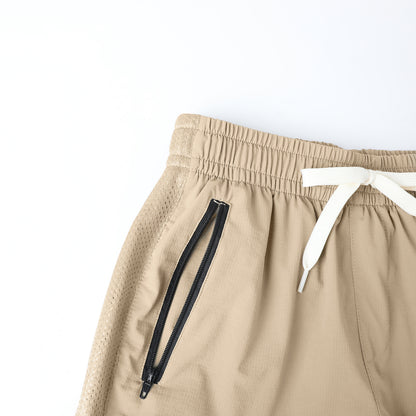 HILEELANG 5-15T Boys 2-Pack Quick Dry Athletic Sweat Shorts, Elastic Waist Active Shorts with Zipper Pockets for Kids Youth