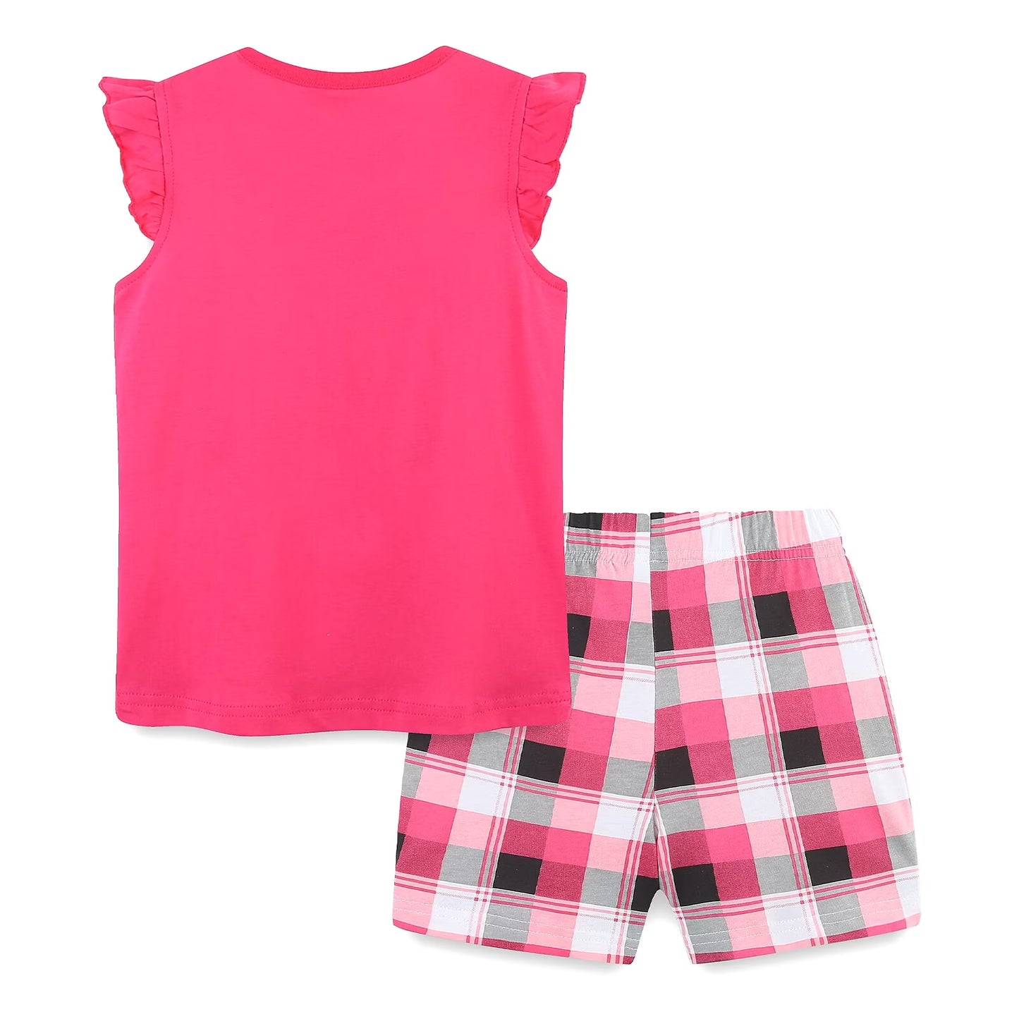 HILEELANG Toddler Girl Summer Short Clothes Sets Outfits Cotton Rose Icecream Tee Shirts Shorts Playwear