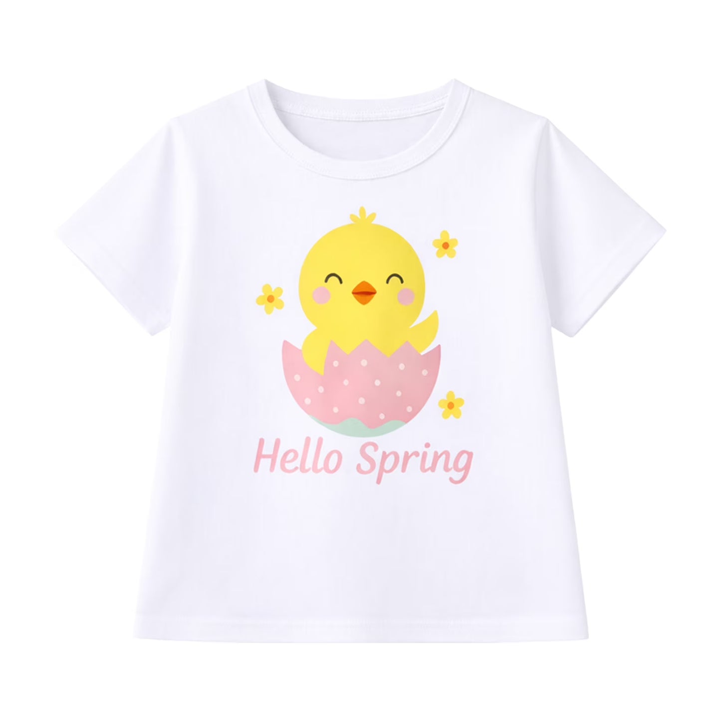 HILEELANG Toddler Girls 100% Cotton Hello Spring Chick Legging Set