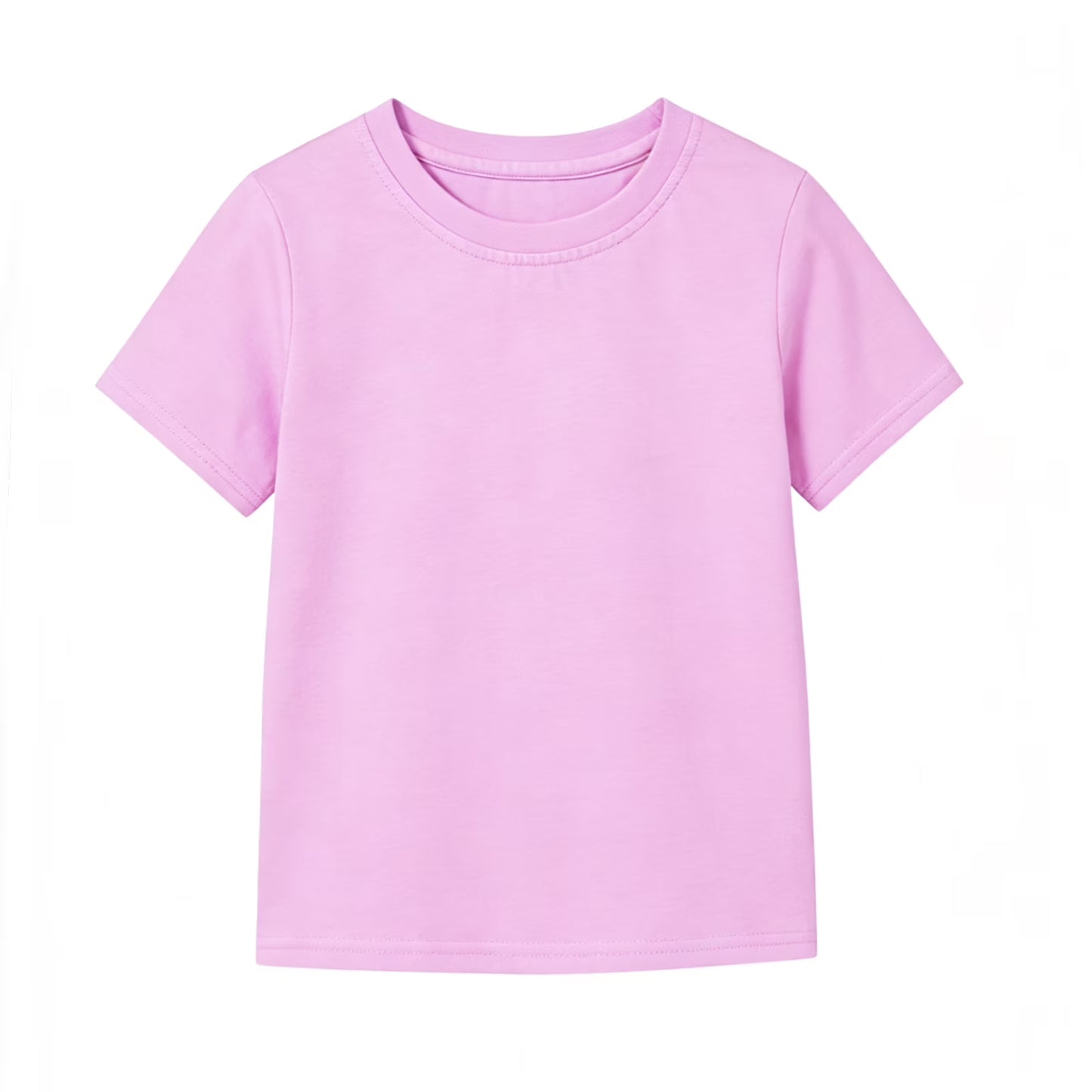HILEELANG Little/Big Girls 4-13Y Pink/Purple/Navy Pocket 100% Cotton T-Shirt 3-Pack