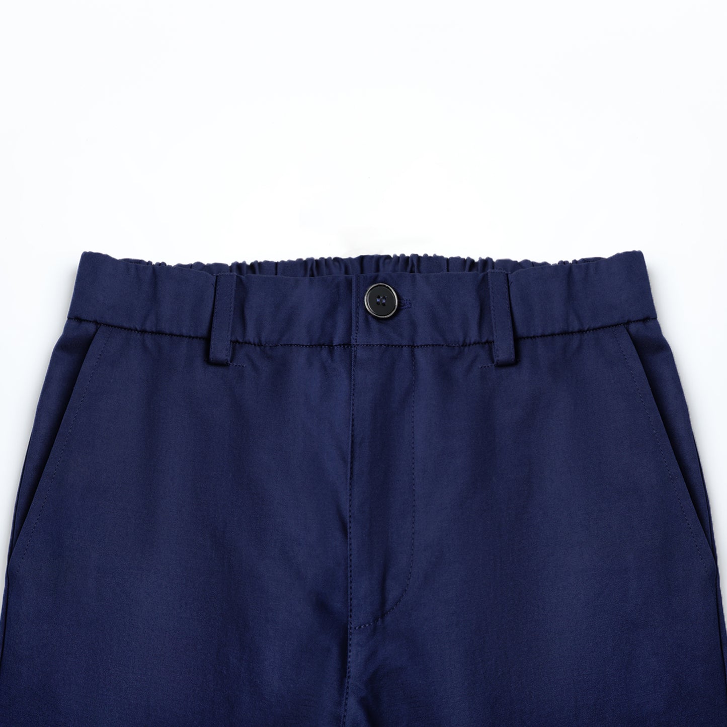 HILEELANG 5-15 Years Little Big Boys School Uniform Shorts, Elastic Waist Flat Front Navy Chino Shorts with Pockets Casual Dress Shorts for Kids Navy Blue