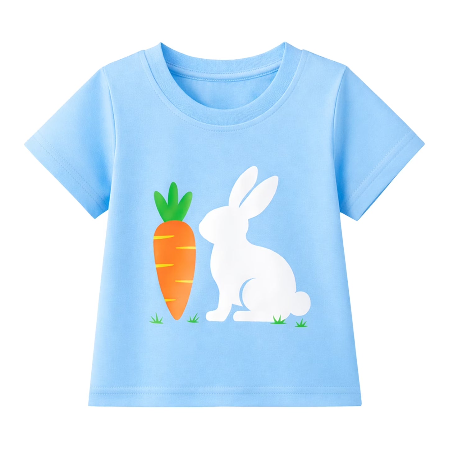HILEELANG Toddler Boys 100% Cotton Bunny Carrot Short Set