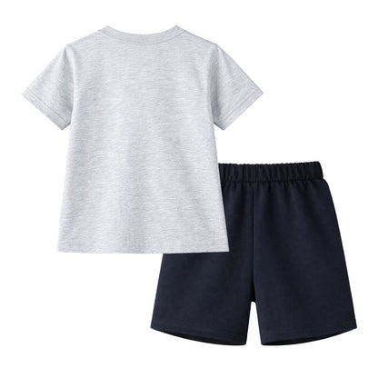 HILEELANG Toddler Boys 100% Cotton Cool Dino T-Rex Short Set