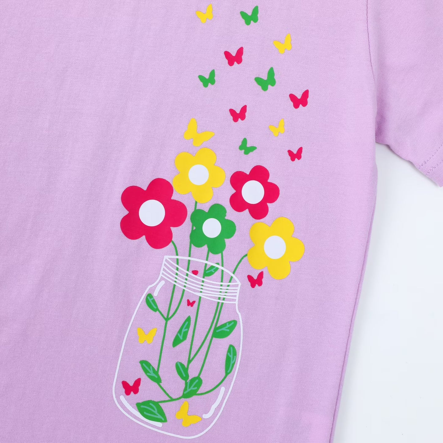 HILEELANG 2-7T Toddler Little Girls 3-Pack T-Shirts Flamingo Giraffe Flower Graphic 100% Cotton Short Sleeve Summer Tees White Pink Purple