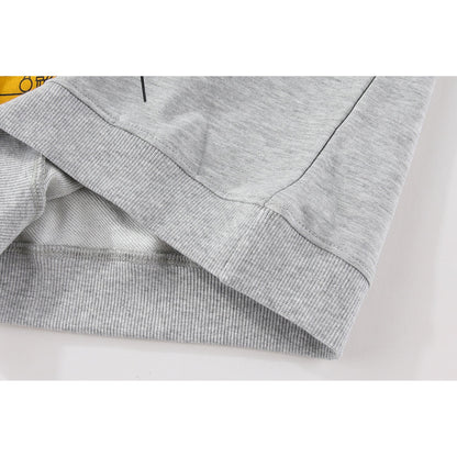 HILEELANG Toddler Boy(2-7Y) Sweatshirt Cotton Casual Yellow Excavator Print Long Sleeve Pullover Top