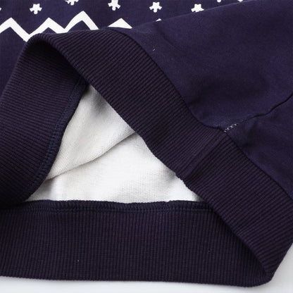 HILEELANG Toddler Boy(2-8Y) Sweatshirts Christmas Navy Blue Graphic Elk Pullover Cotton Crewneck Clothes
