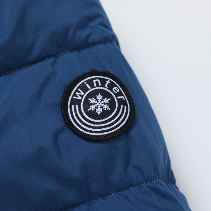 HILEELANG Toddler Boy Girl Winter Puffer Jackets Coats Navy Blue Hooded Light Weight Warm Padded Outerwear