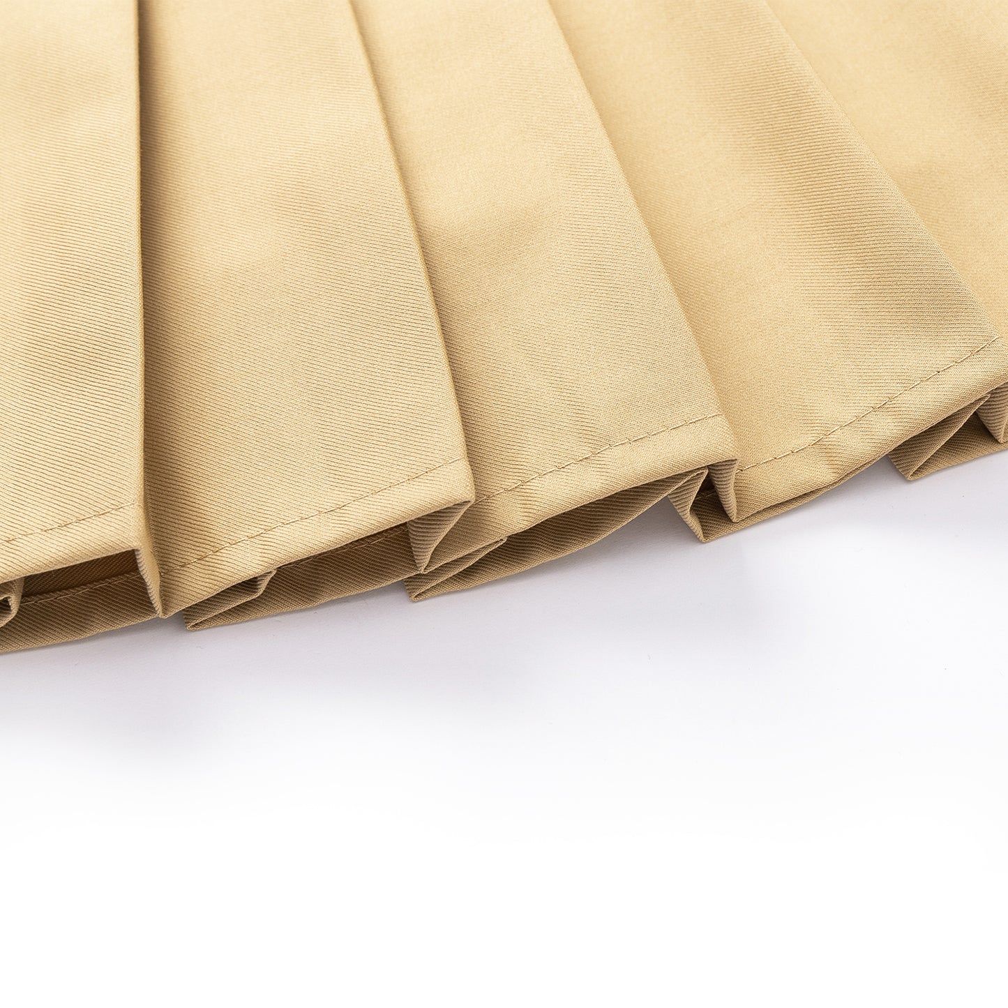 HILEELANG Little Girl School Uniform Pleated Scooter Skirt With Under Shorts Khaki Pull On Elastic Waist Skirt