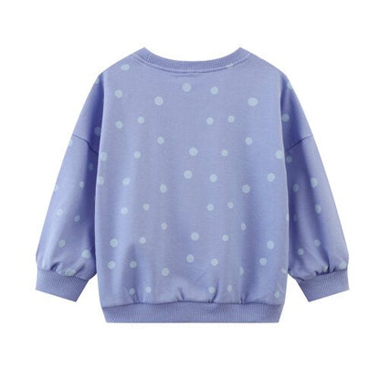 HILEELANG Toddler Girl Sweatshirts Purple Bee Printed Cotton Casual Crew Neck Long Sleeve Tops Shirt