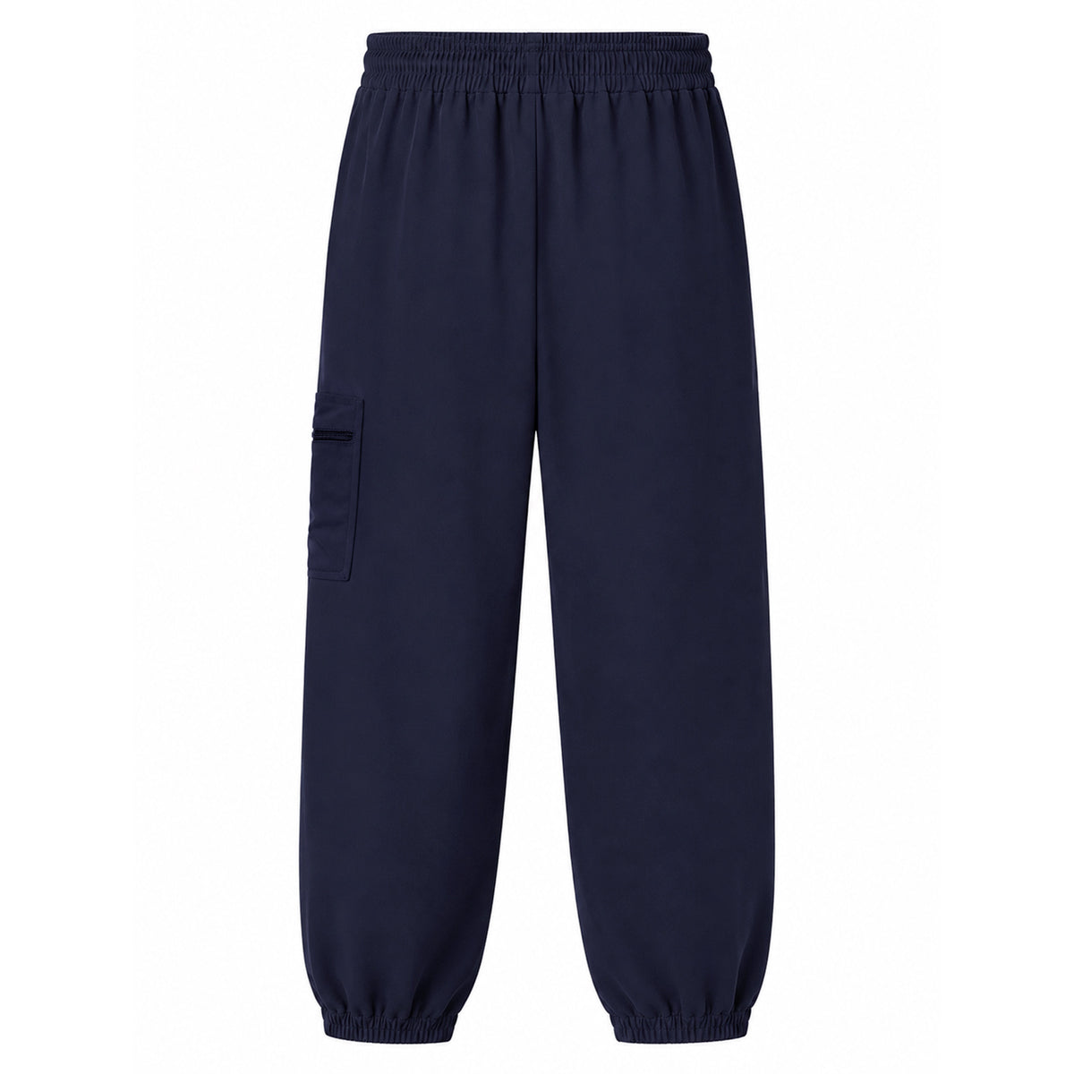 HILEELANG Navy Kids Zip Pocket Cargo Sweatpants Jogger Pants, Single Piece