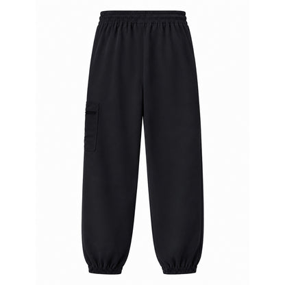 HILEELANG Kids Zip Pocket Cargo Sweatpants Jogger Pants, Single Piece