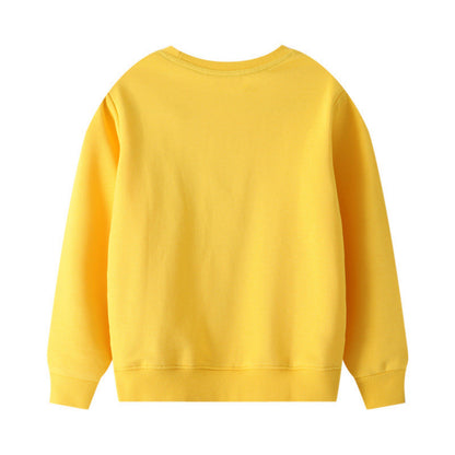 HILEELANG Toddler Boy Sweatshirts Luminous Glow At Night Yellow Fish Pullover Cotton Long Sleeve Top Clothes Shirts