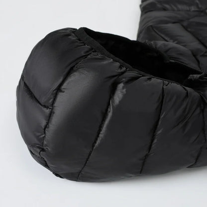 HILEELANG Kids Winter Hooded Puffer Jacket Lightweight Padded Outerwear, Black