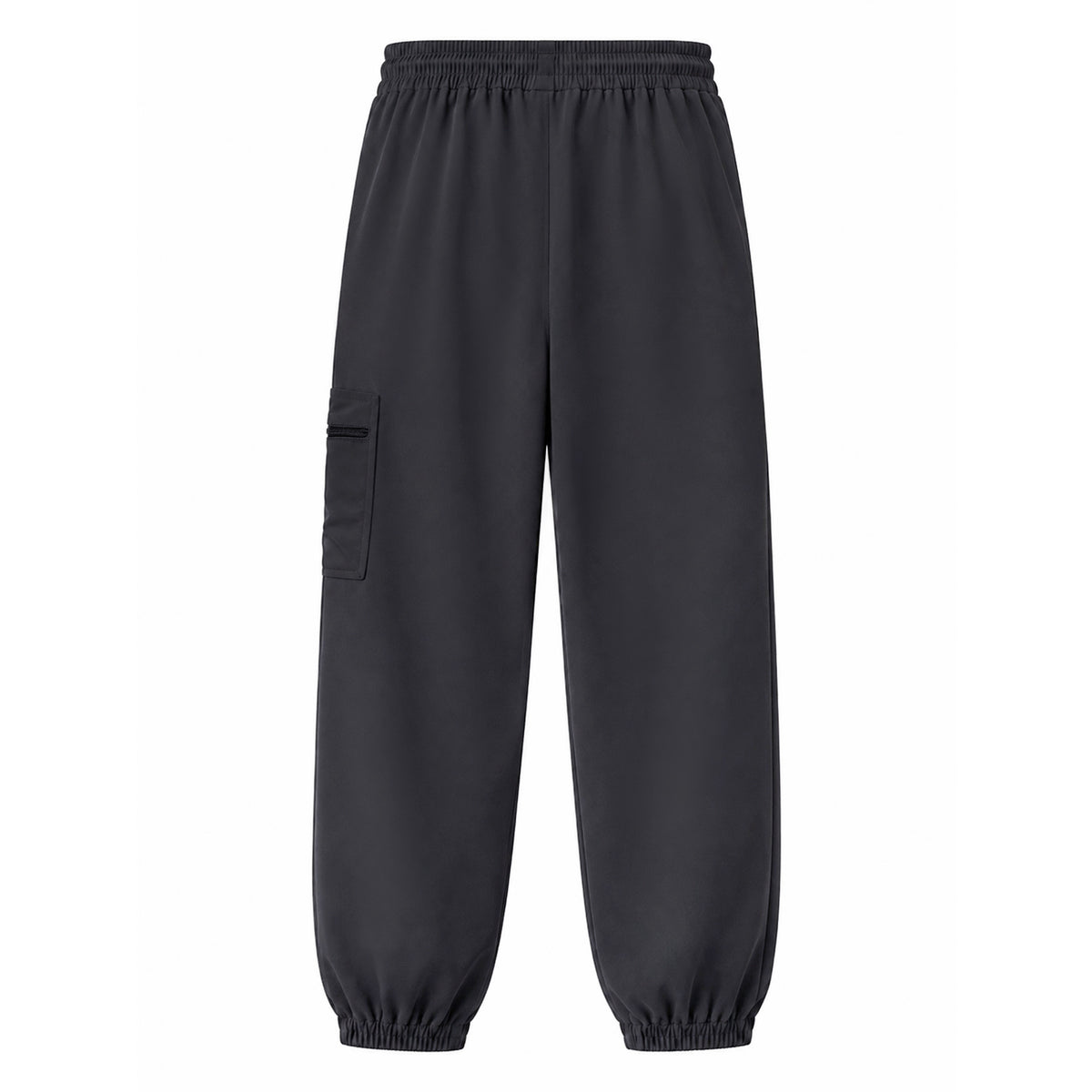 HILEELANG Charcoal Kids Zip Pocket Cargo Sweatpants Jogger Pants, Single Piece