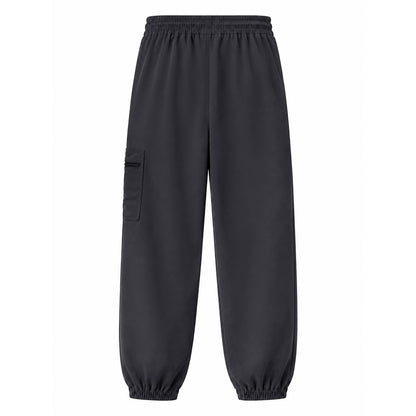 HILEELANG Charcoal Kids Zip Pocket Cargo Sweatpants Jogger Pants, Single Piece