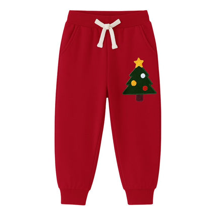 HILEELANG Toddler Boys Christmas Elk Embroidery Sweatshirt and Pants Set, 2 Piece Long Sleeve Outfit for Kids, Cotton Fall Winter Clothes