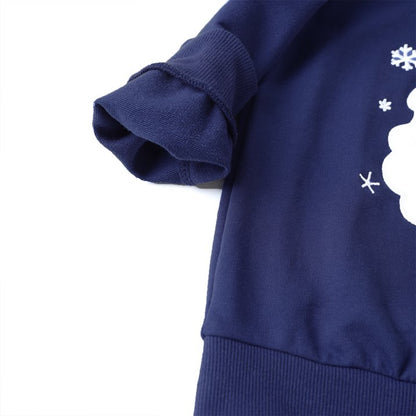 HILEELANG Kids Christmas Sweatshirt, Cotton Pullover Top with Santa Claus Appliqué, Unisex Holiday Long Sleeve Shirt for Toddler Boys