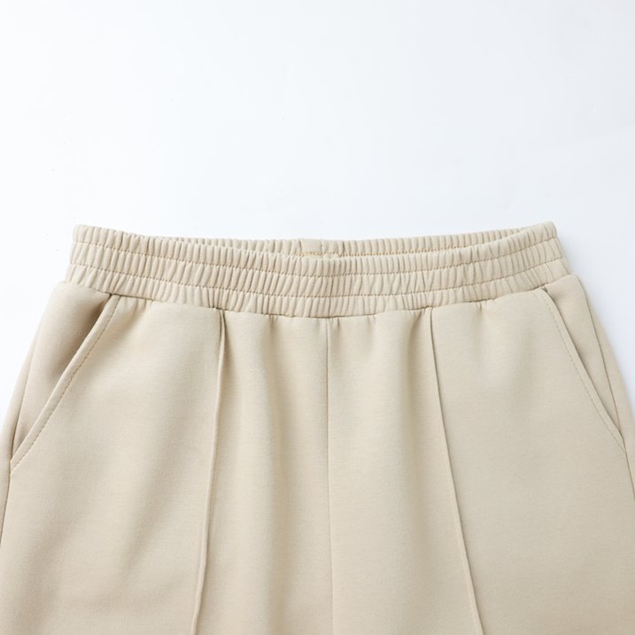 HILEELANG Girls Flare Pants Stretch Pull On Sweatpants Light Khaki
