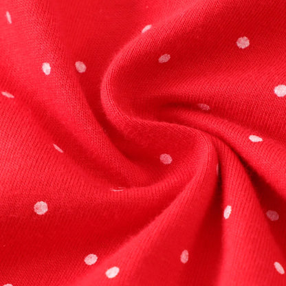 HILEELANG Toddler Girl Christmas Dress Red Dot Santa Claus Long Sleeve Cotton Casual Tunic Shirt Jersey Play Dresses