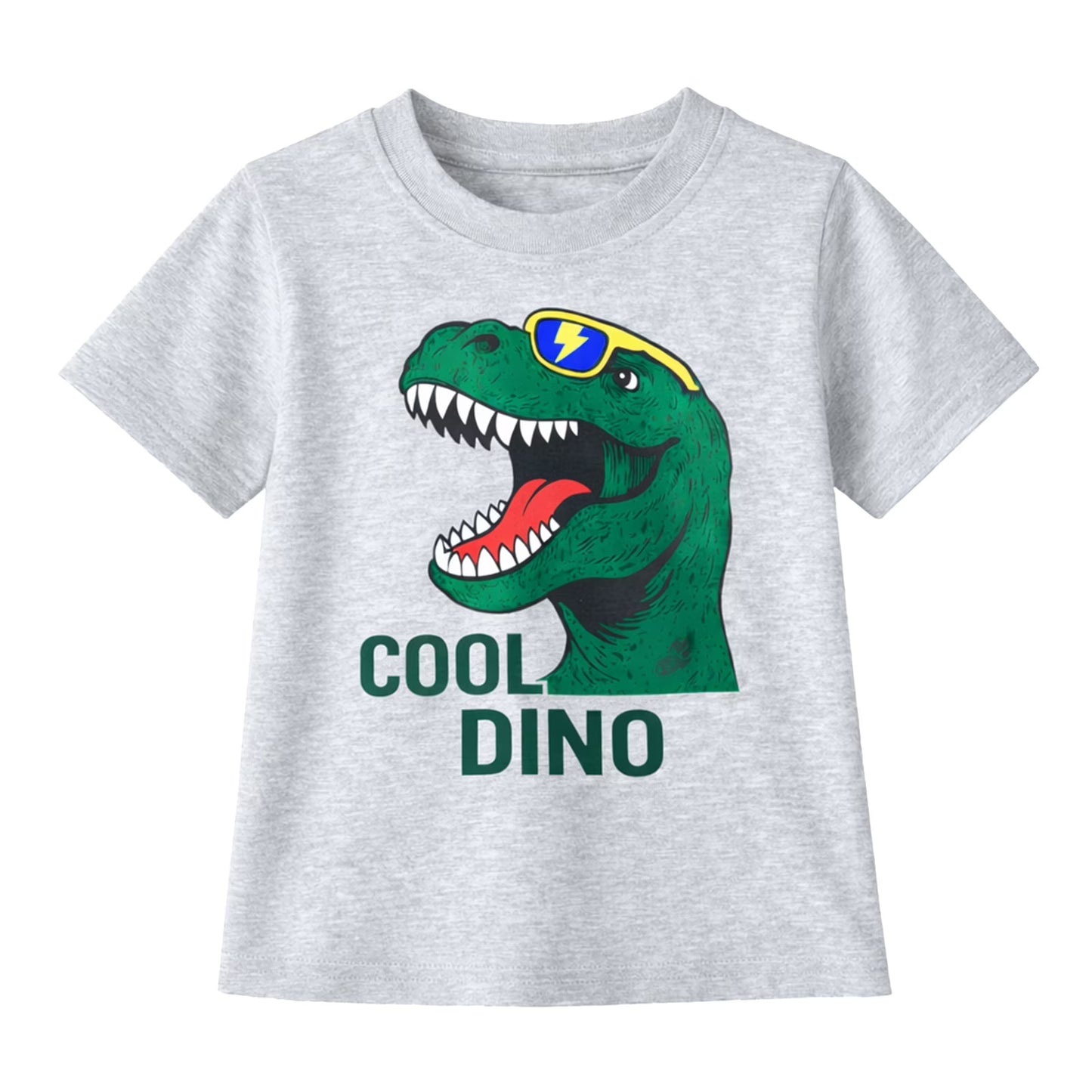 HILEELANG Toddler Boys 100% Cotton Cool Dino T-Rex Short Set