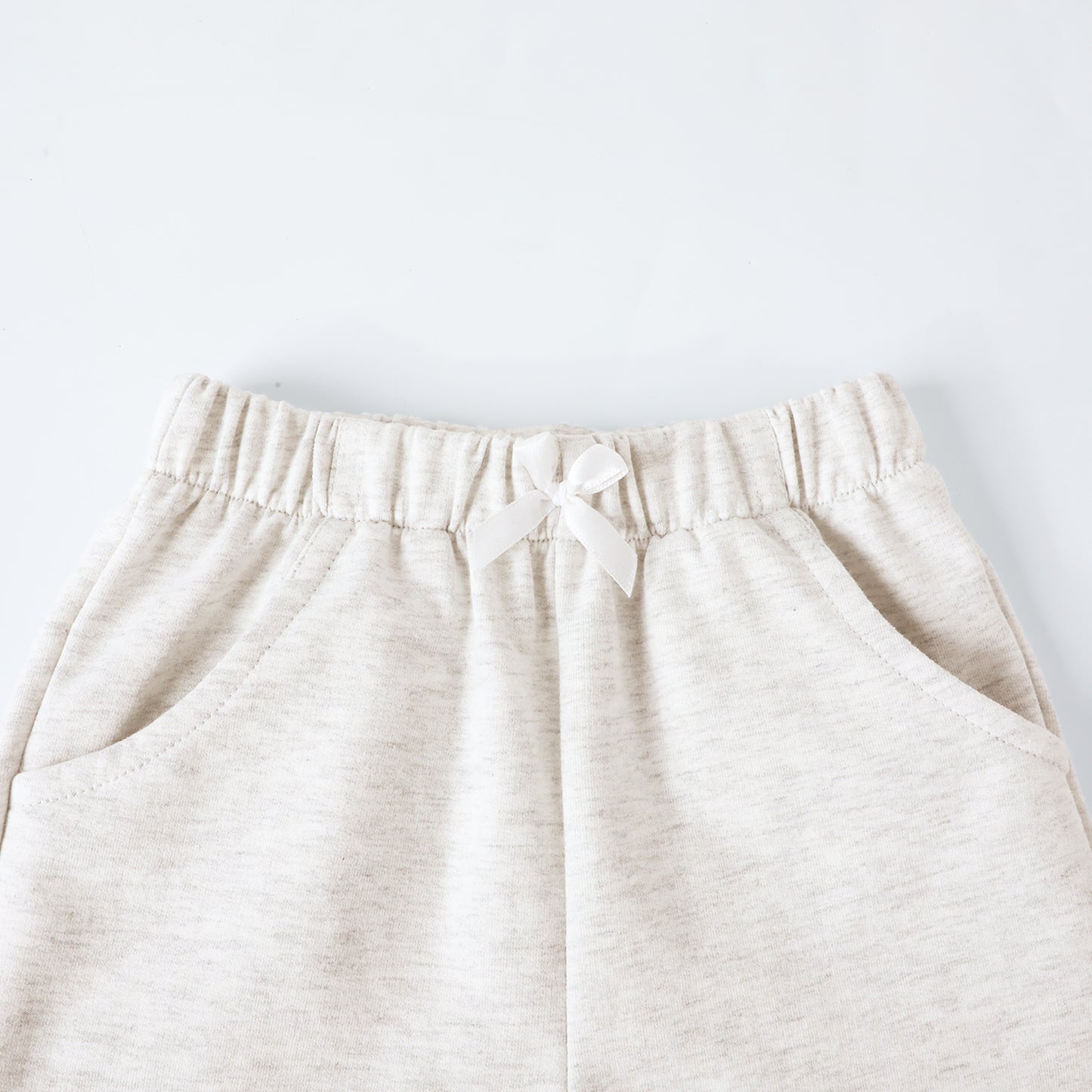 HILEELANG Toddler Girl' Cotton Shorts 2-Pack with Pockets, Grey/purple