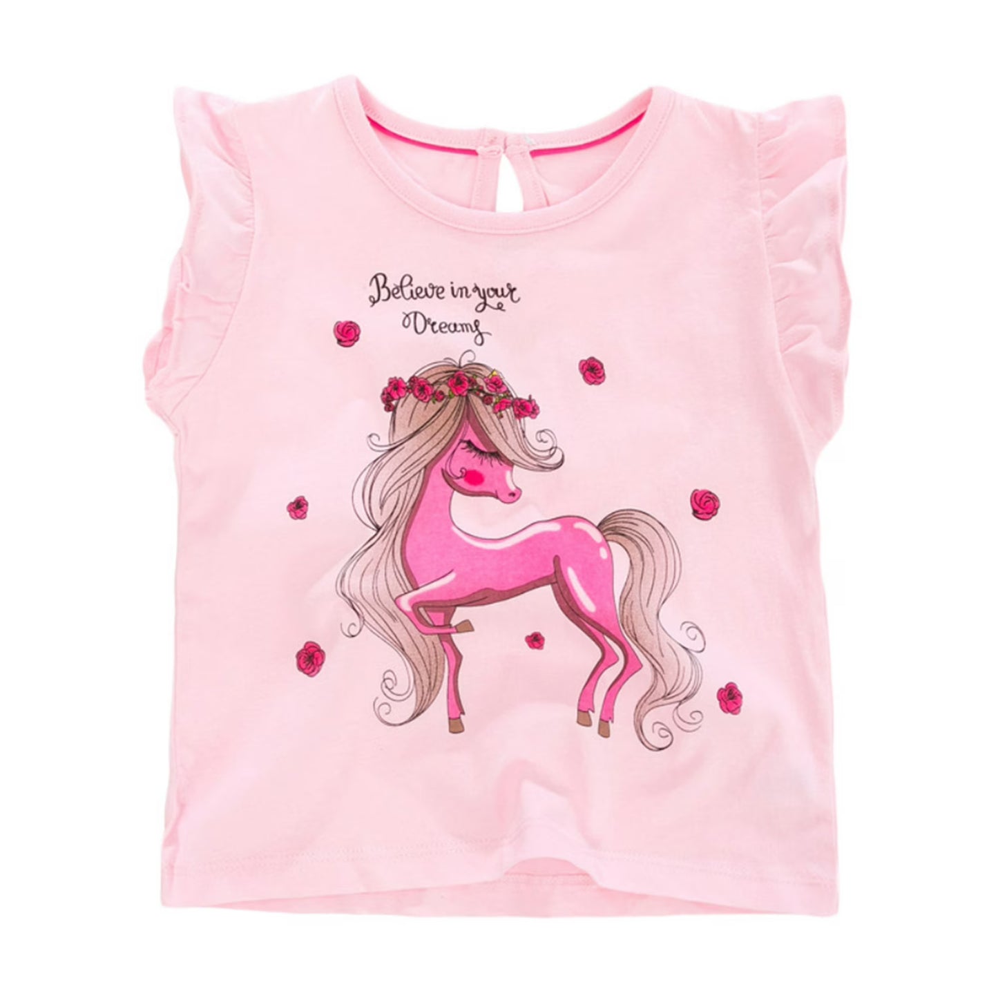 HILEELANG Toddler Girls' Cotton Short Sleeve Crewneck Tunic T-Shirts
