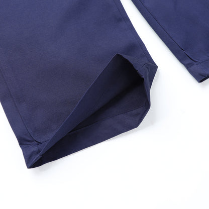 HILEELANG 4-15 Little/Big Boys and girls Chino Pants Straight Leg Button Front Twill School Uniform Everyday Wear Navy Khaki 2 Pack