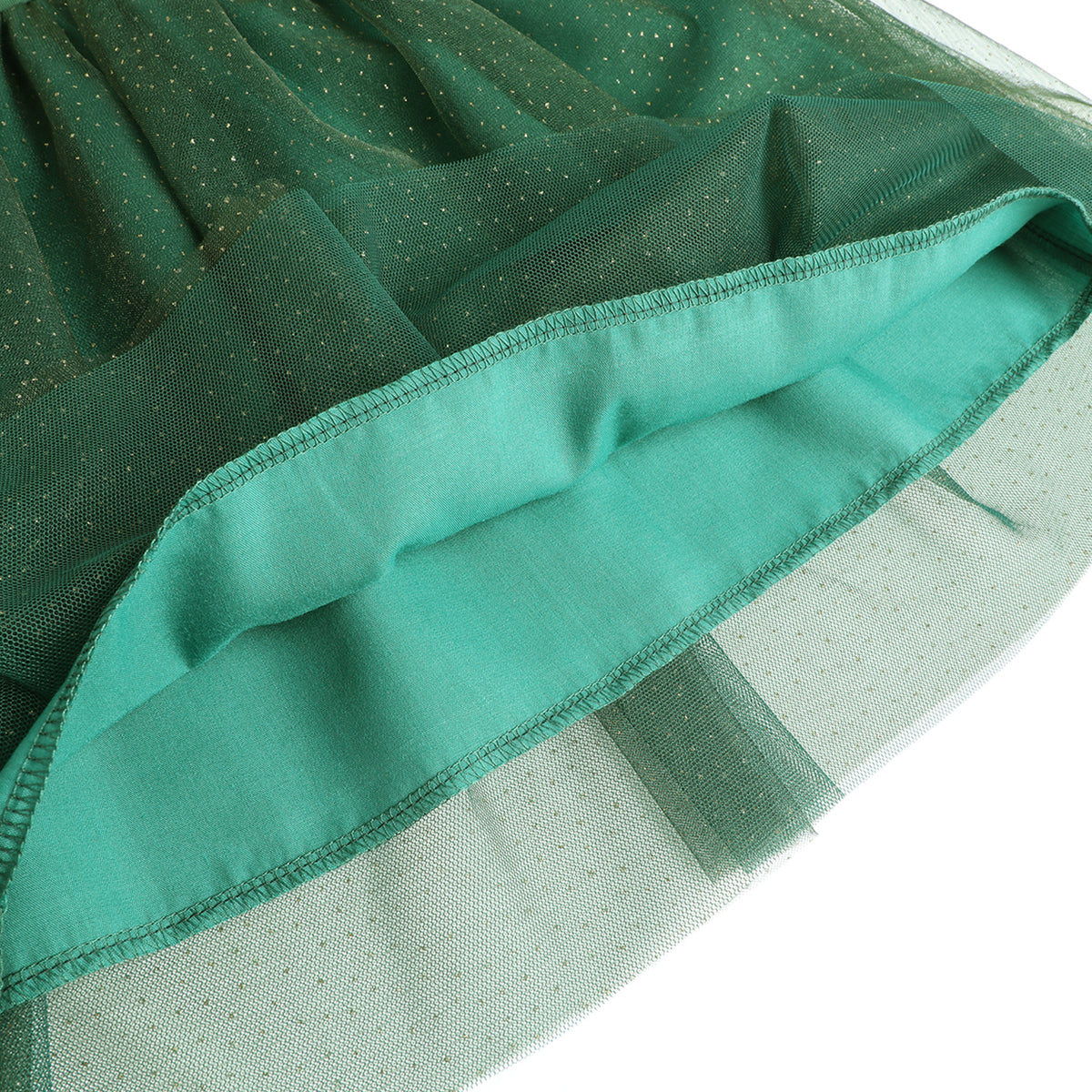HILEELANG Toddler Fox Pocket Sparkle Tulle Dress, Single Piece