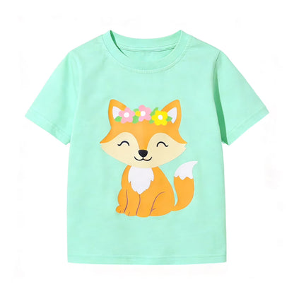 HILEELANG 2-7T Toddler/Little Girls Yellow/Pink/Blue Slogan Ruffle Sleeve 100% Cotton T-Shirt 3-Pack