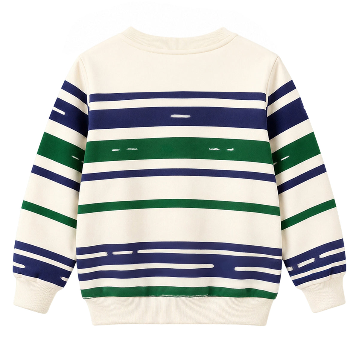 HILEELANG Little Boys Striped Crew 2 Piece Outfit Set, Sizes