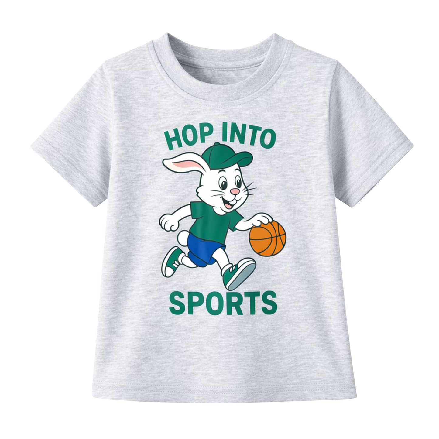 HILEELANG Toddler Boys 100% Cotton Sports Bunny Basketball Short Set, Sizes