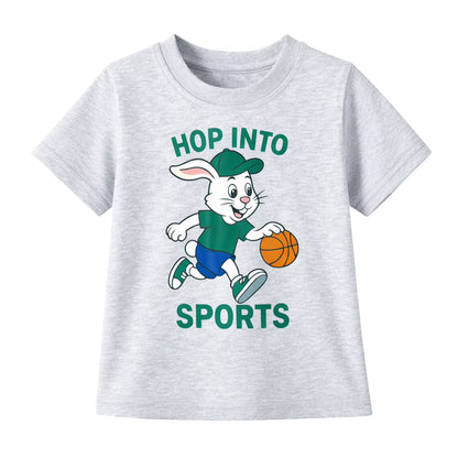 HILEELANG Toddler Boys 100% Cotton Sports Bunny Basketball Short Set, Sizes