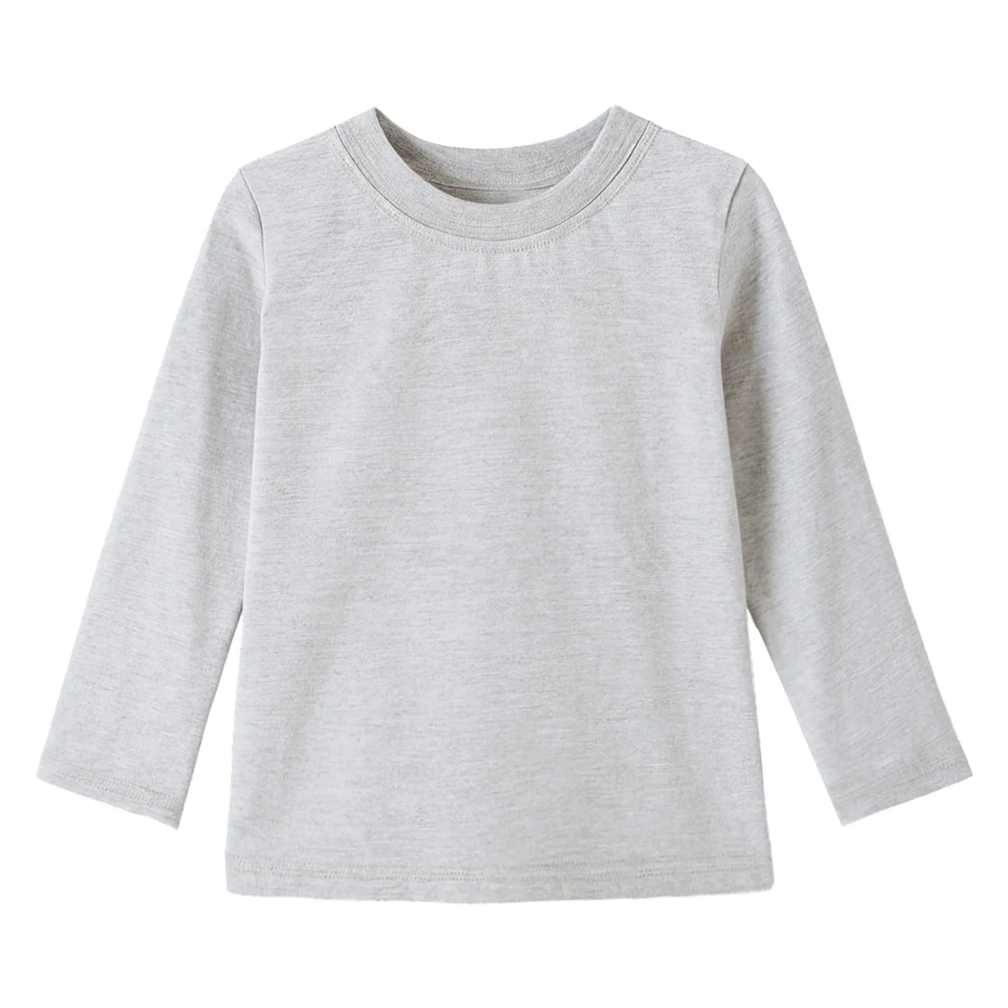 HILEELANG Toddler Boys Long Sleeve T-Shirts (18M–7Y) 4-Pack-Red Stripe Grey Green White Cotton Multipack Tops Tee Shirts