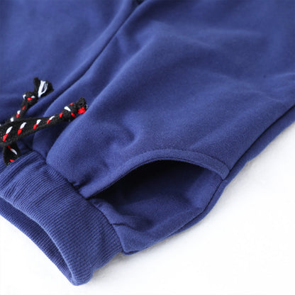 HILEELANG Toddler Boys Jogger Sweatpants 3-Pack, 100% Cotton French Terry Pants with Drawstring and Pockets,colors—black, gray, and navy