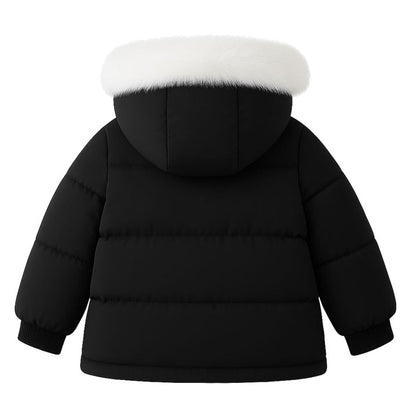 HILEELANG Toddler Baby Kids Winter Puffer Jacket with Detachable Hood and Faux Fur Trim – Warm Windproof Water-Resistant Coat for Boys and Girls