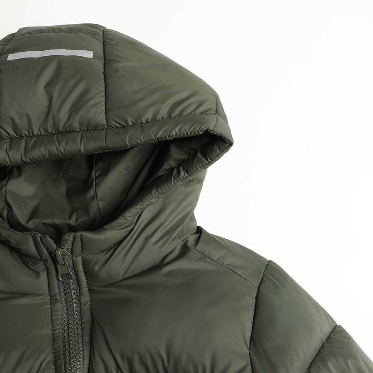 HILEELANG Kids Hooded Lightweight Puffer Jacket, ILEELANG Boys Girls Warm Quilted Winter Coat Army Green