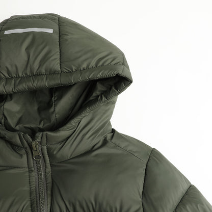 HILEELANG Kids Hooded Lightweight Puffer Jacket, ILEELANG Boys Girls Warm Quilted Winter Coat Army Green