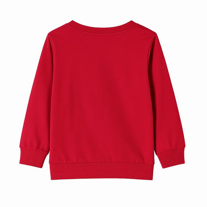 HILEELANG Kids Christmas Sweatshirt, Cotton Pullover Top with Reindeer and Wreath Print, Unisex Holiday Long Sleeve Shirt for Toddler Boys Girls