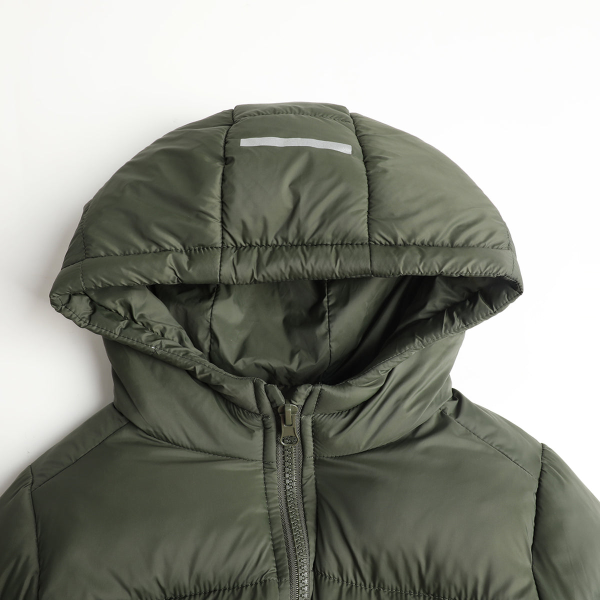 HILEELANG Kids Hooded Lightweight Puffer Jacket, ILEELANG Boys Girls Warm Quilted Winter Coat Army Green