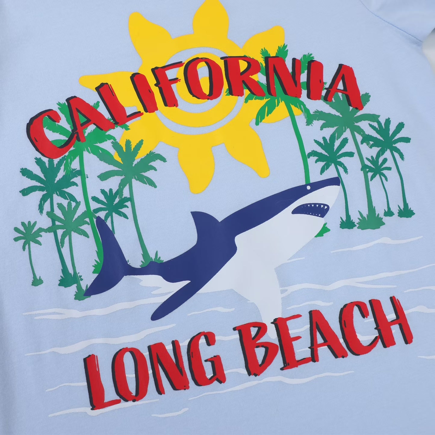 HILEELANG Kids Boys T-Shirts 3 Pack, 100% Cotton Short Sleeve Tees for 6-12Y, California Beach Surf Themed Summer Tops for Teen Boys